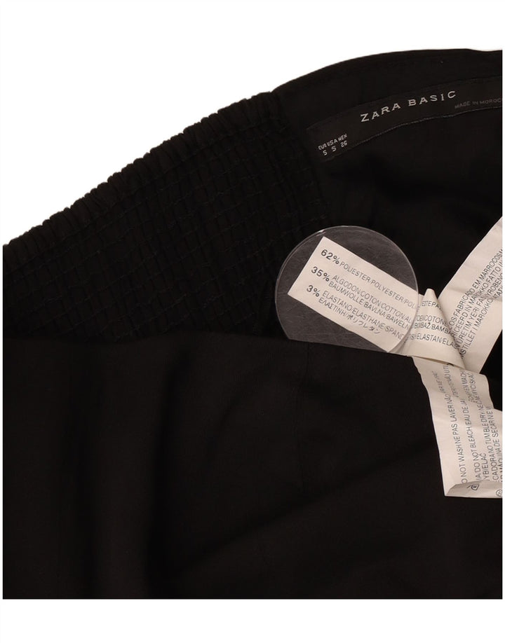 Zara Γυναικείο φόρεμα φούσκα στράπλες UK 10 Small Black Polyester
