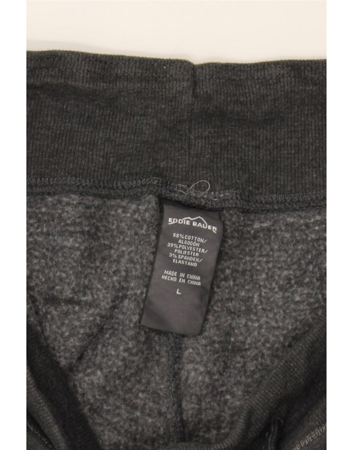 EDDIE BAUER Womens Tracksuit Trousers UK 16 Large Grey Cotton Vintage Eddie Bauer and Second-Hand Eddie Bauer from Messina Hembry 