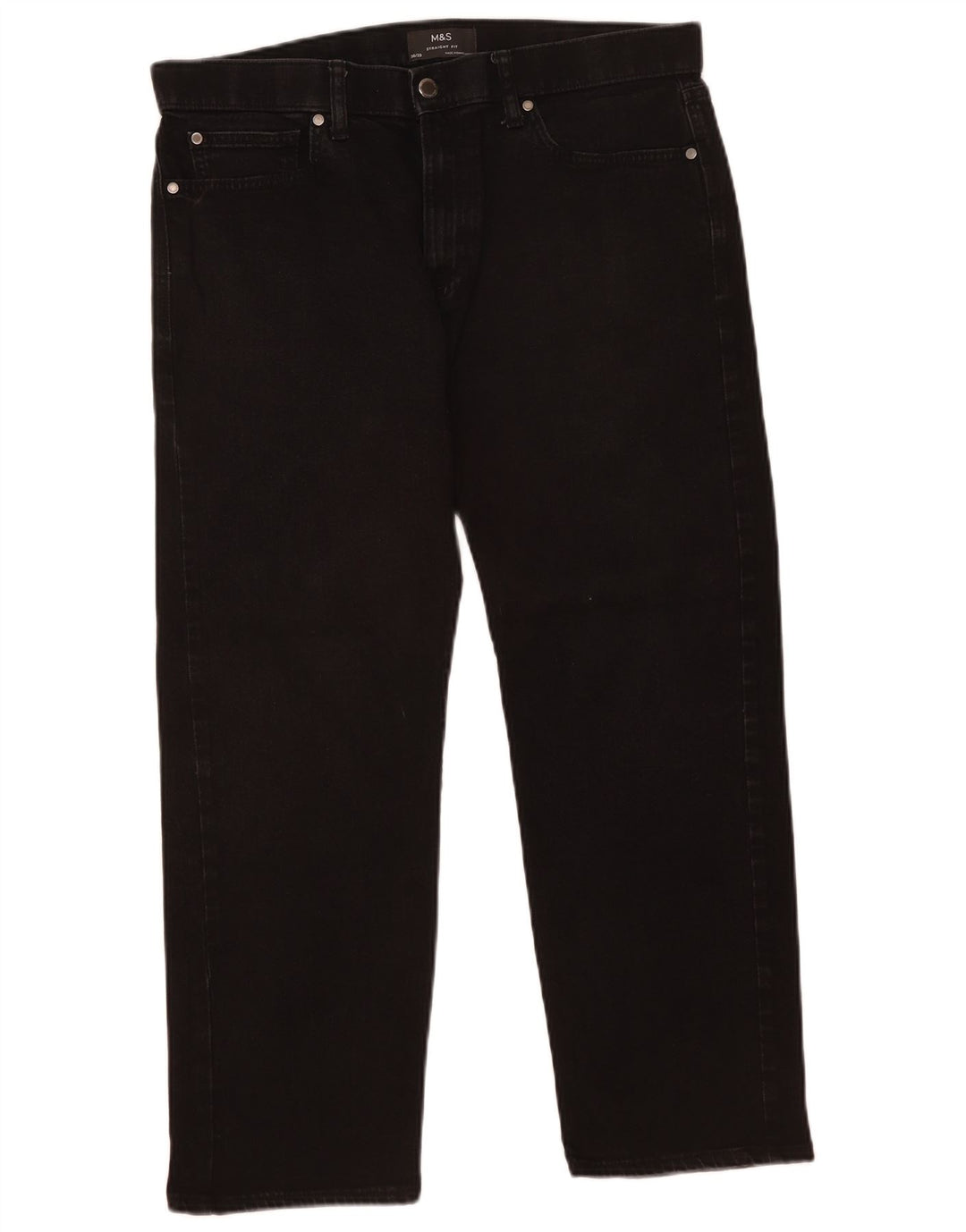 Ανδρικό τζιν ίσιο Marks & Spencer W36 L26 Μαύρο