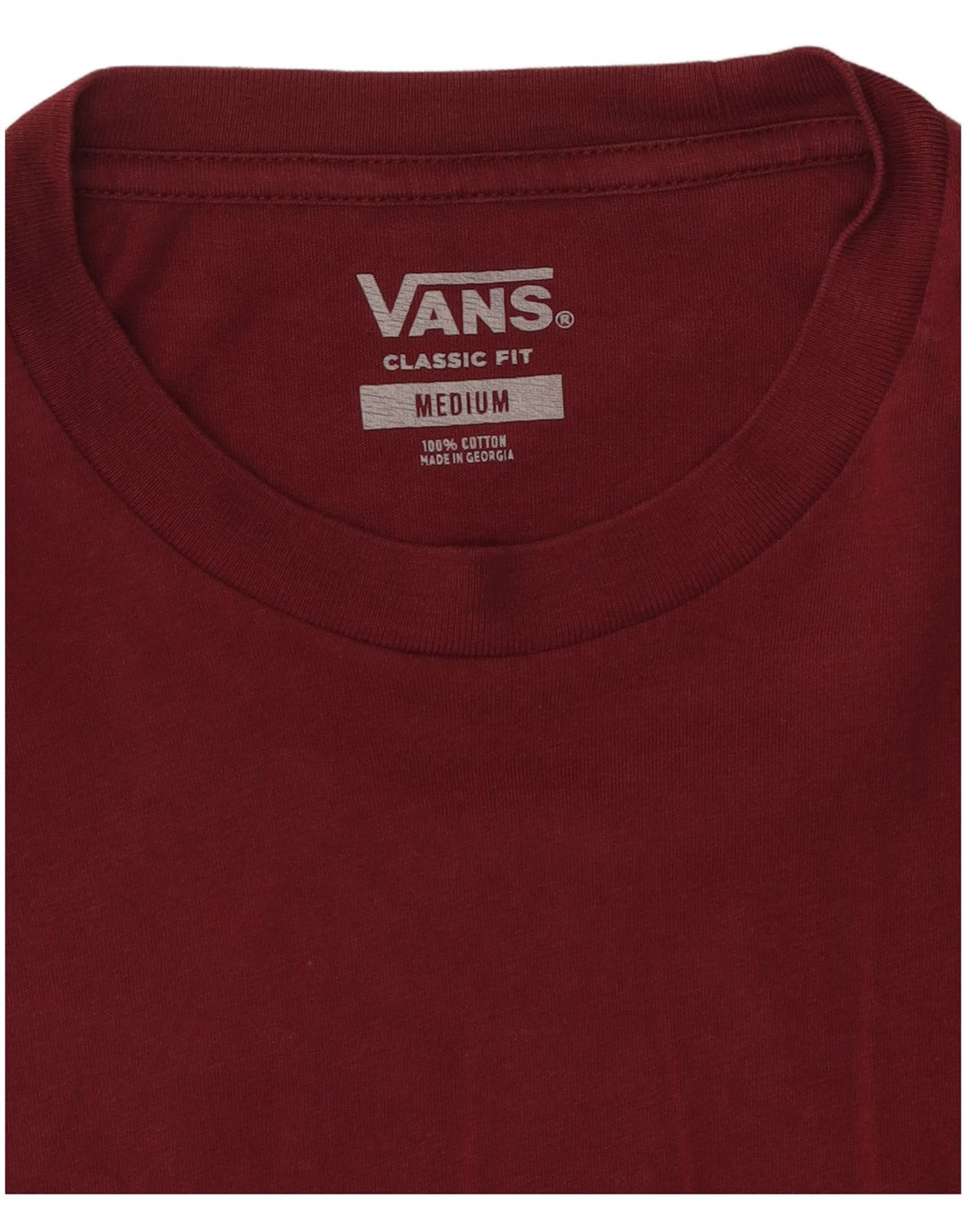 Γραφικό T-Shirt Ανδρικό VANS Classic Fit Top Μεσαίο μπορντό βαμβάκι