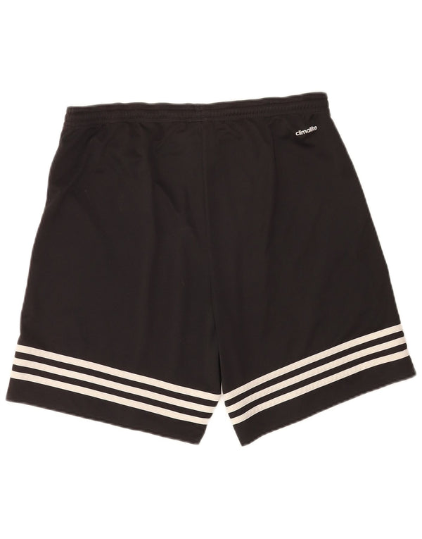 Ανδρικό σορτς Adidas Climalite από μεσαίο μαύρο πολυεστέρα