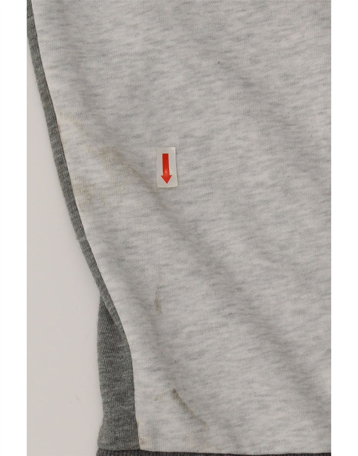 PUMA Womens Oversized Hoodie Jumper UK 10 Small Grey Colourblock Vintage Puma and Second-Hand Puma from Messina Hembry 