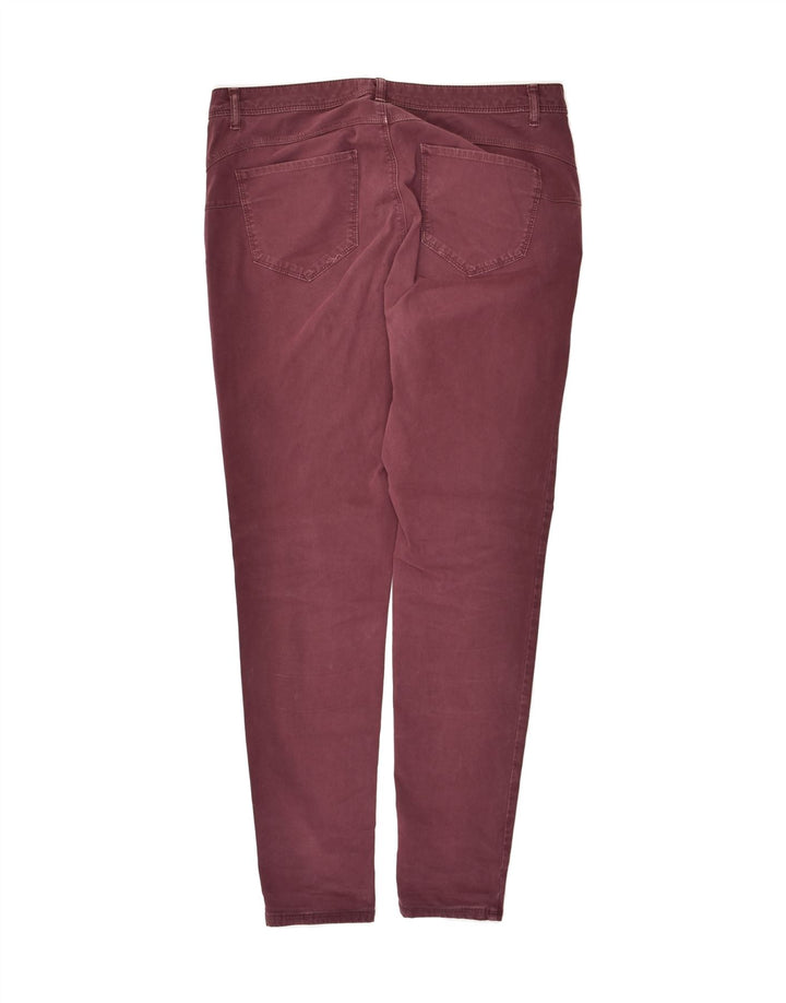 BENETTON Womens Skinny Jeans W33 L29  Maroon Cotton | Vintage Benetton | Thrift | Second-Hand Benetton | Used Clothing | Messina Hembry 