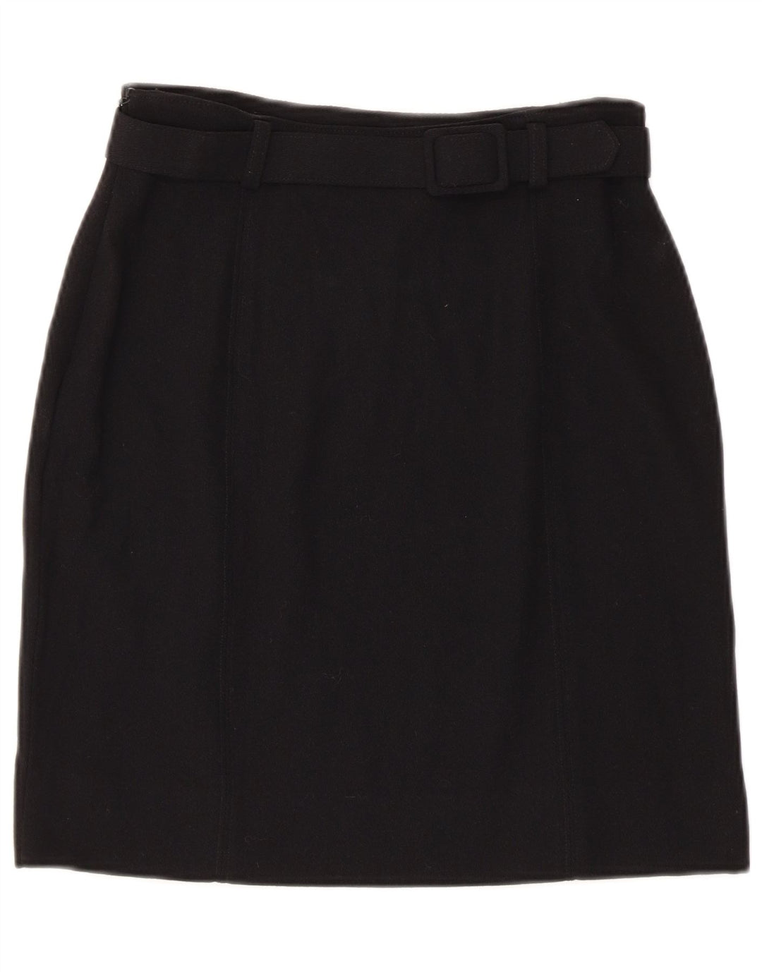 Vintage Γυναικεία ίσια Φούστα IT 42 Medium W26 Μαύρη Μάλλινη