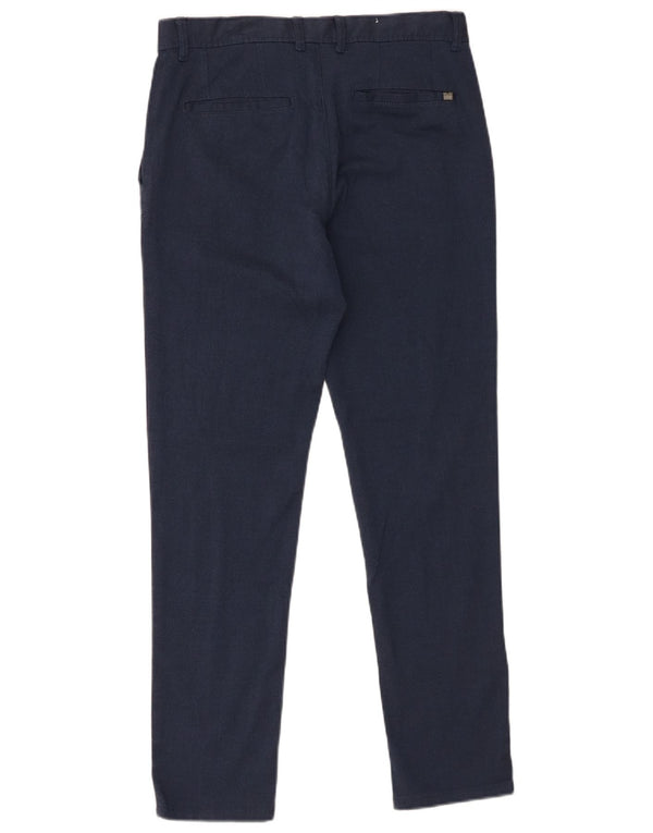 Zara Ανδρικό παντελόνι Chino Slim EU 38 Small W30 L29 Navy Blue Polyester