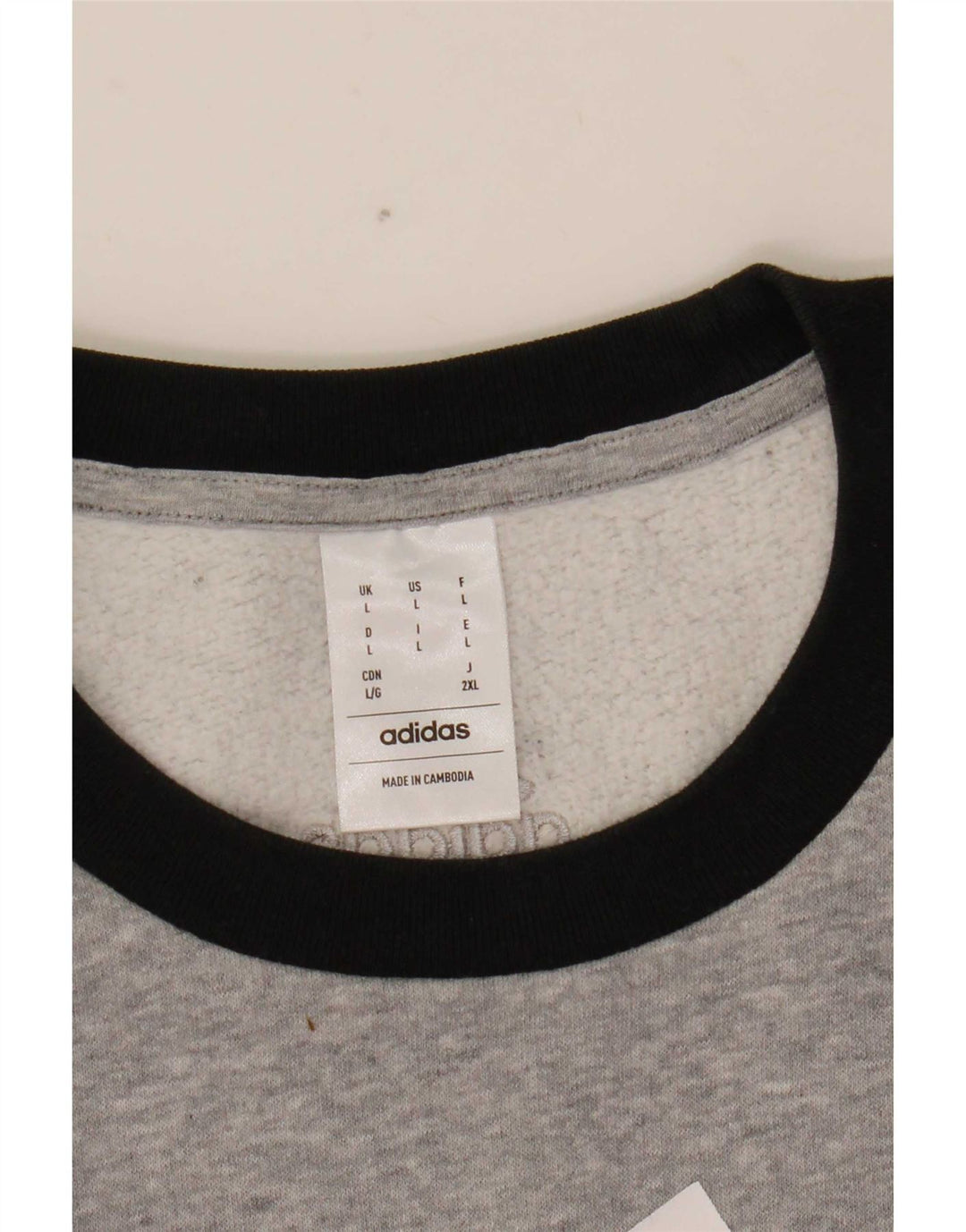 Ανδρικό γραφικό φούτερ Adidas Jumper με μεγάλο γκρι χρώμα