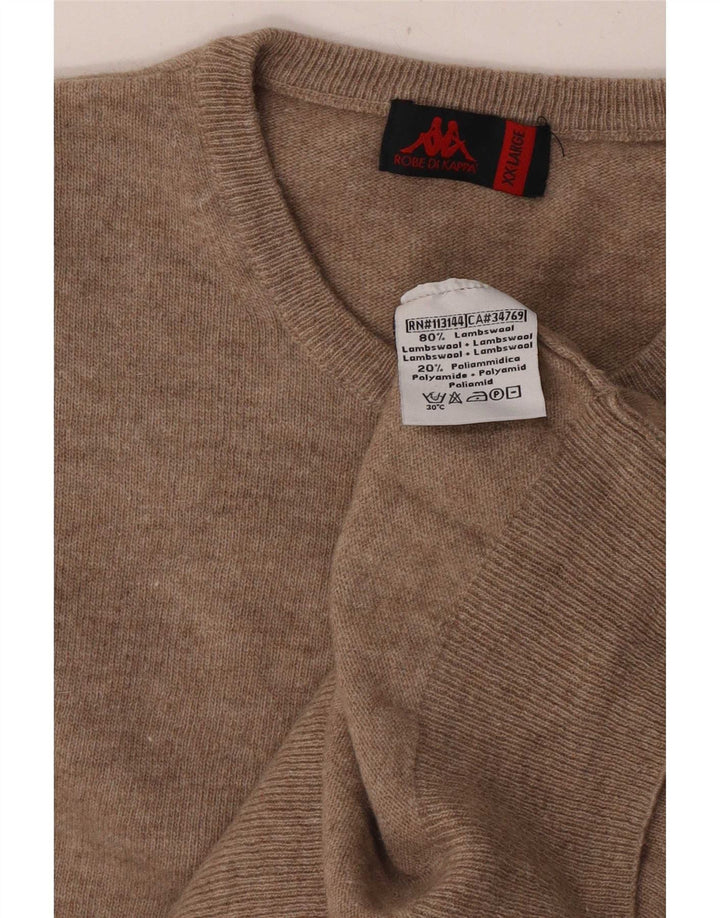 Ανδρικό πουλόβερ Kappa Crew Neck Jumper 2XL Beige Lambswool