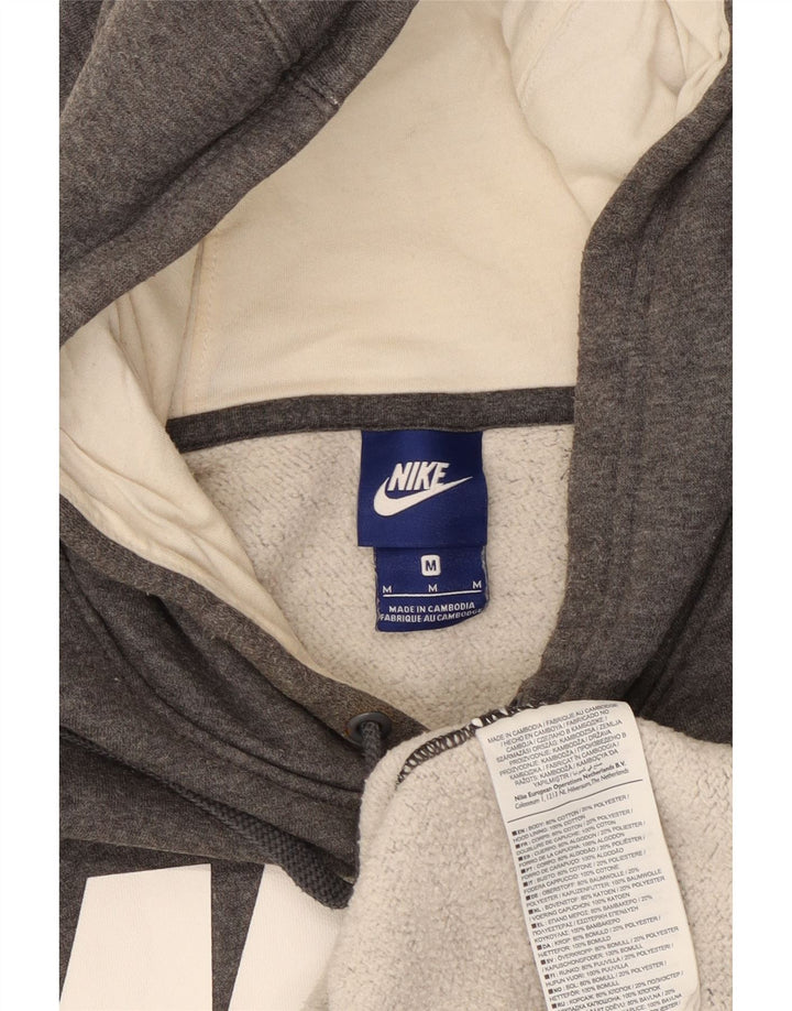 Ανδρικά γραφικά κουκούλα Nike, μεσαίο γκρι βαμβακερό