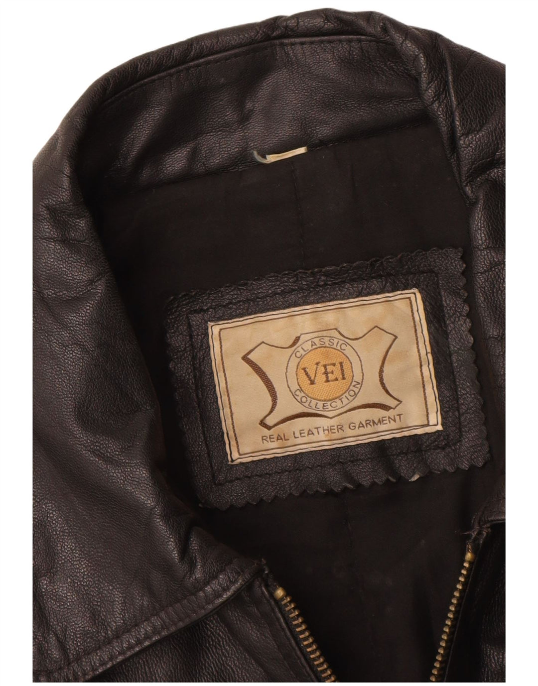 Vintage Ανδρικό Δερμάτινο Μπουφάν UK 38 Medium Black Leather