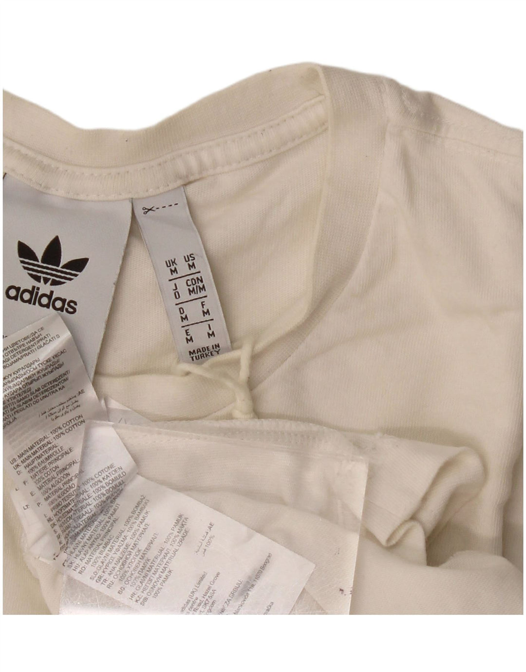 Ανδρικό γραφικό T-Shirt Adidas Top από μεσαίο λευκό βαμβακερό