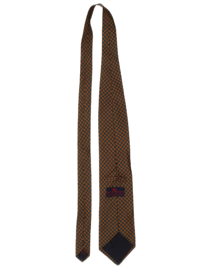 Ανδρική γραβάτα Etro One Size Khaki Geometric Silk Classic