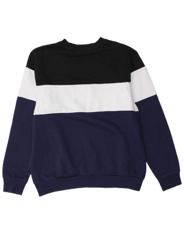 Ανδρικό γραφικό φούτερ FILA Jumper Large Navy Blue Colourblock Βαμβακερό