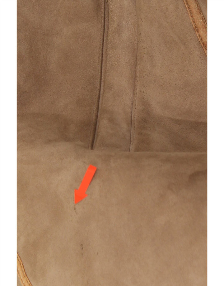 VINTAGE Γυναικείο Παλτό Shearling UK 16 Μεγάλο Καφέ