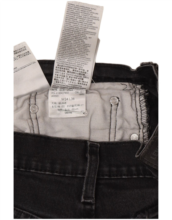 Levi's Mens 541 Straight Jeans W34 L36 Γκρι βαμβακερό