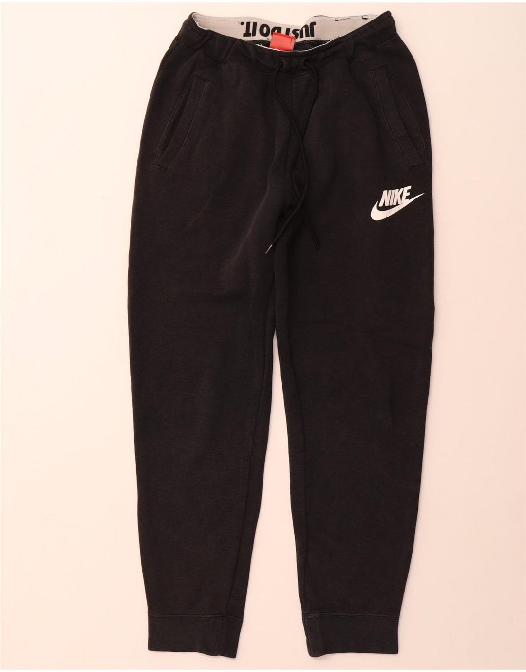 Γυναικεία αθλητική φόρμα NIKE Παντελόνι Joggers UK 8 Small Black Cotton
