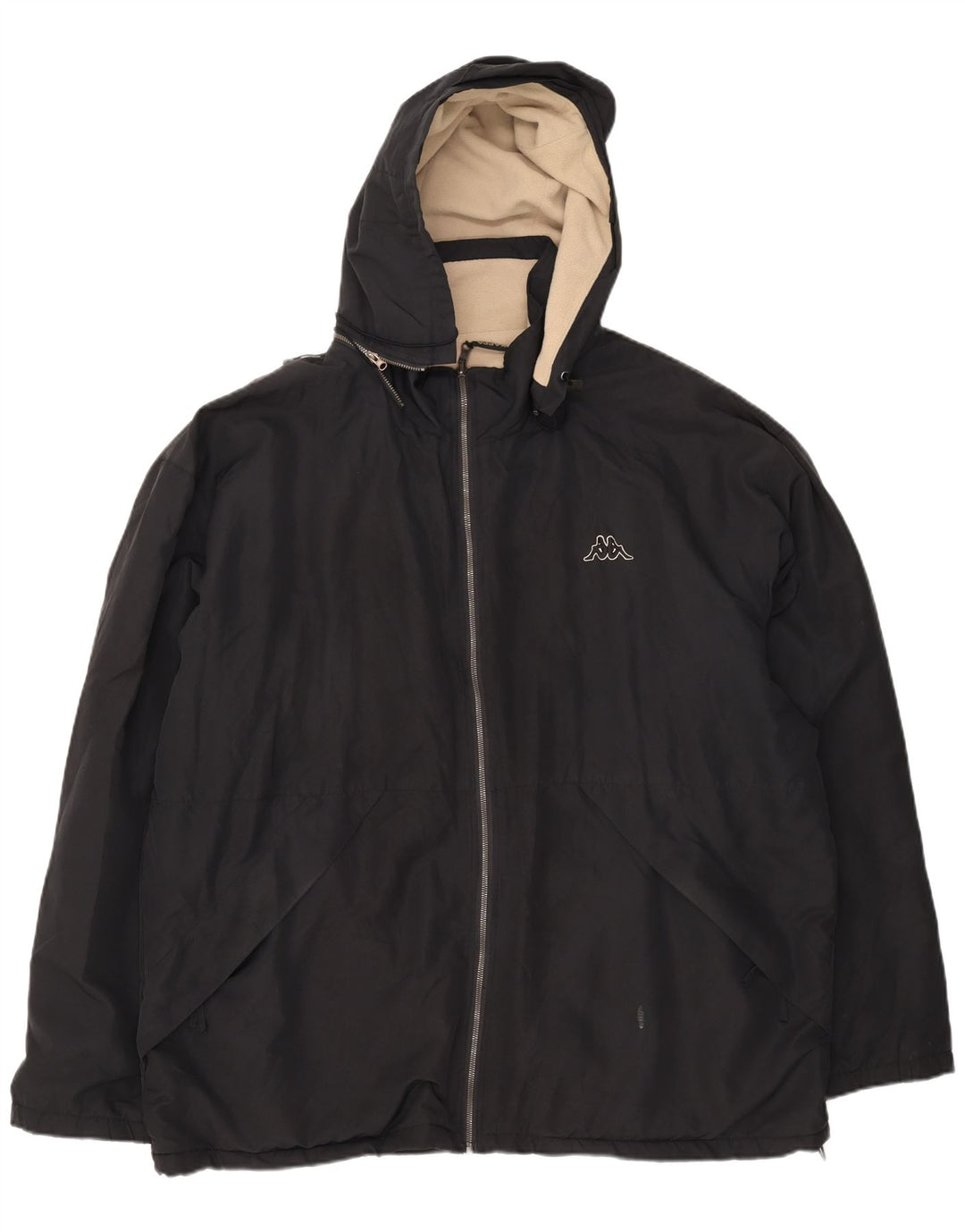 KAPPA Mens Hooded Reversible Jacket UK 42 XL Black