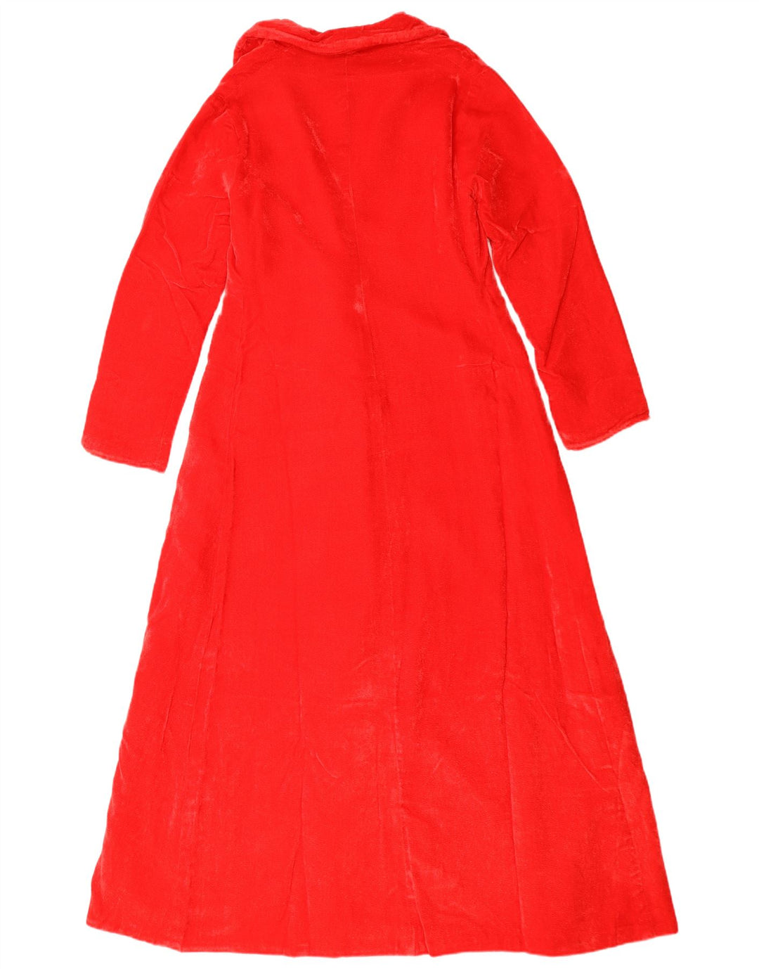 Vintage γυναικείο βελούδινο διπλό παλτό UK 12 Medium Red