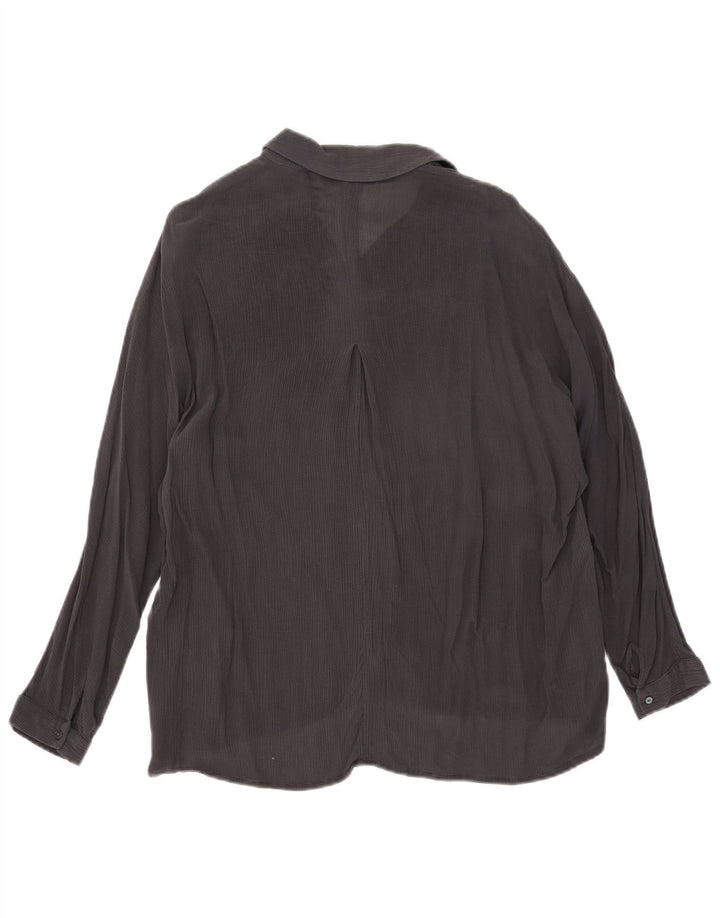 Zara Γυναικείο πουκάμισο 3/4 Μπλούζα UK 14 Medium Grey