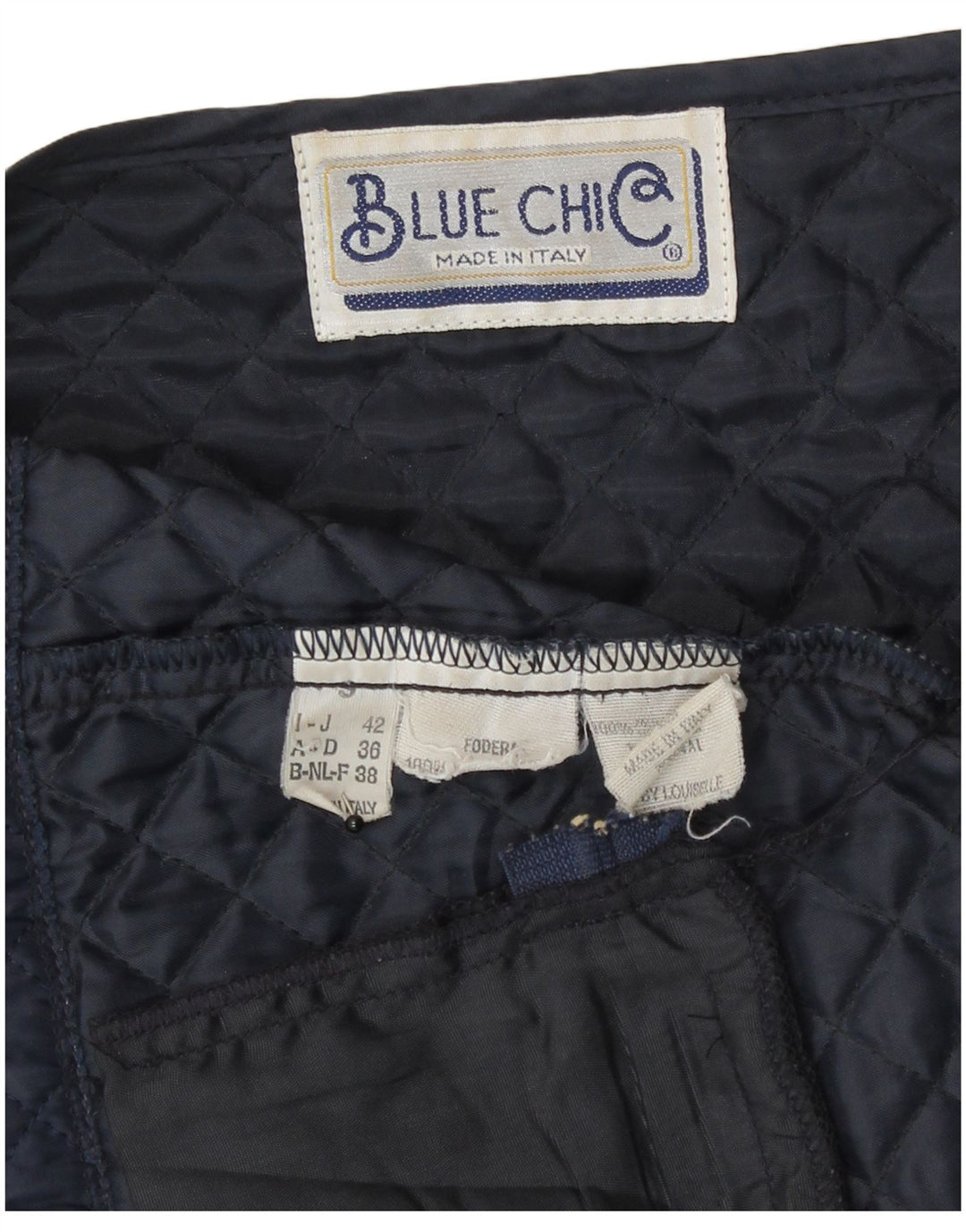 Vintage Γυναικείο Καπιτονέ Gilet IT 42 Medium Navy Blue Polyester