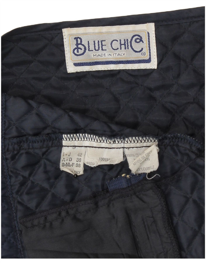 Vintage Γυναικείο Καπιτονέ Gilet IT 42 Medium Navy Blue Polyester