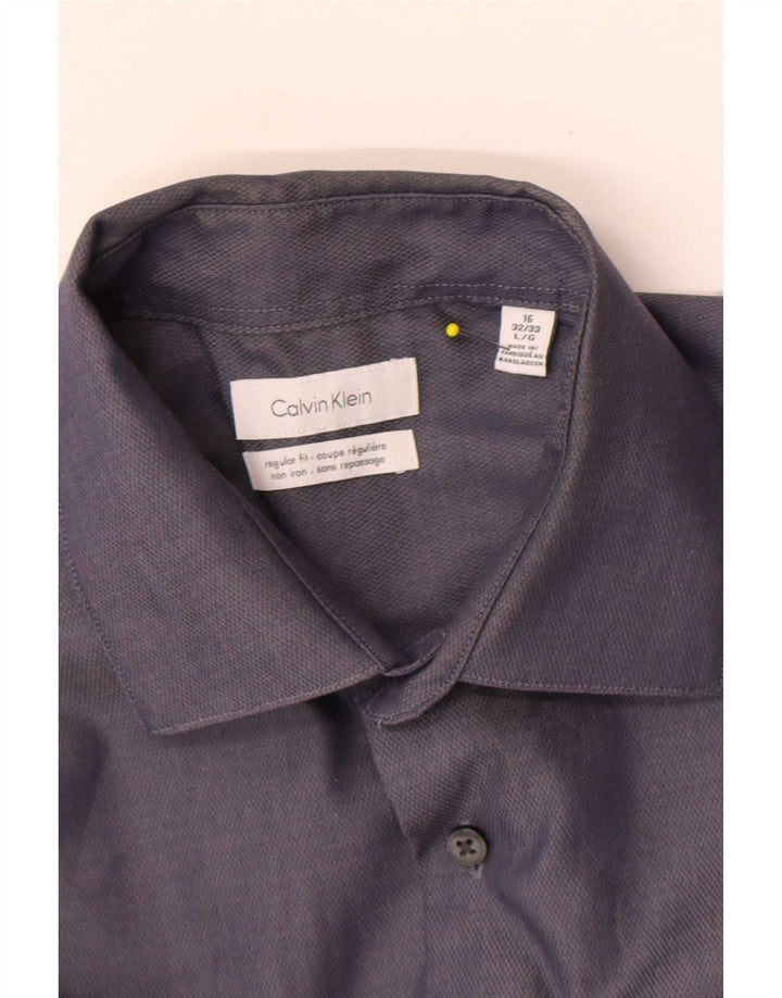 Ανδρικό πουκάμισο Calvin Klein Regular Fit Size 16 Large Grey