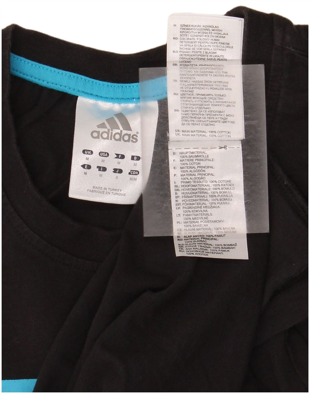Ανδρικό γραφικό T-Shirt Adidas Top Μεσαίο μαύρο βαμβακερό