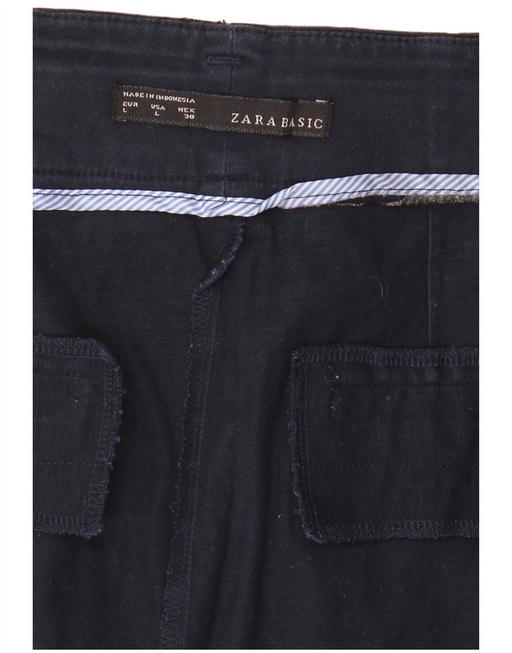 Zara Γυναικεία Pencil Φούστα Μεγάλη W30 Navy Blue