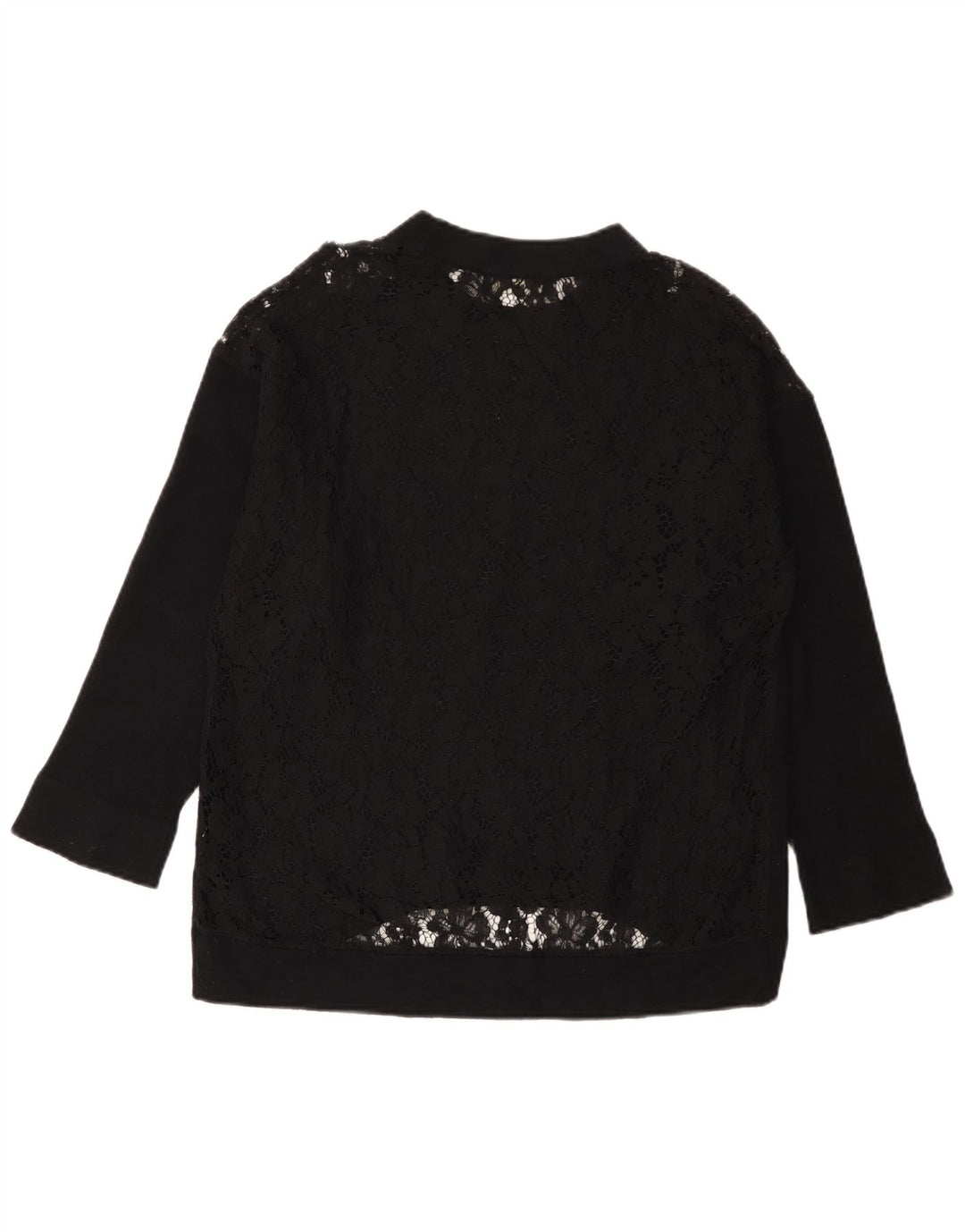 Zara Γυναικεία Μακρυμάνικη Μπλούζα Oversized Μπλούζα UK 10 Small Black