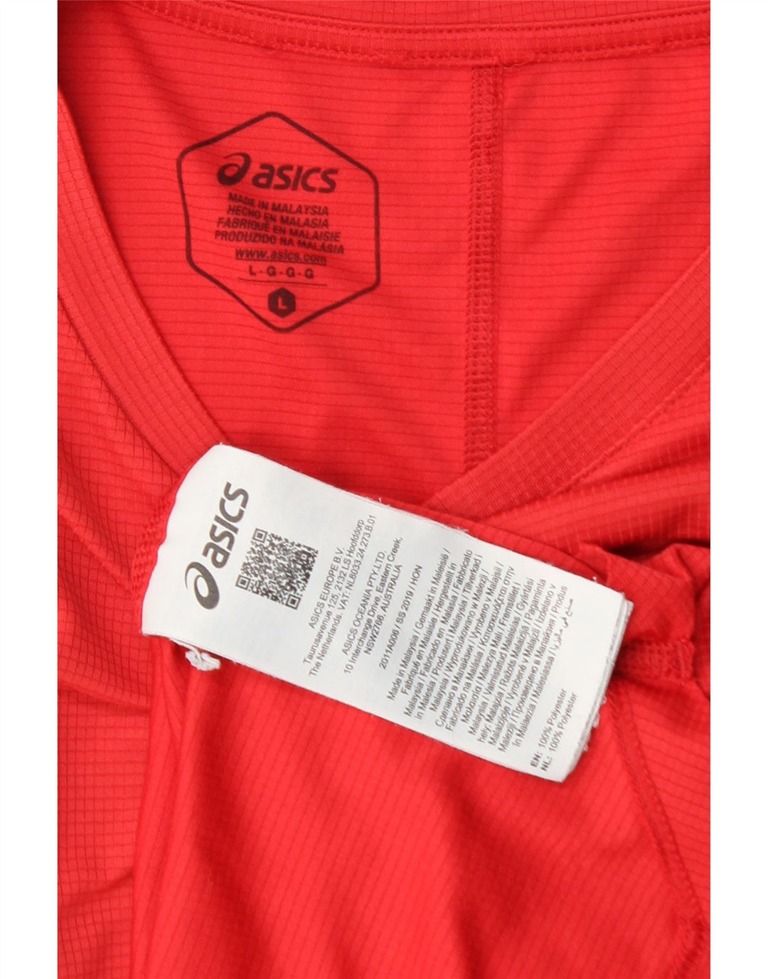 Ανδρικό T-Shirt Asics Top μεγάλο κόκκινο πολυεστέρα