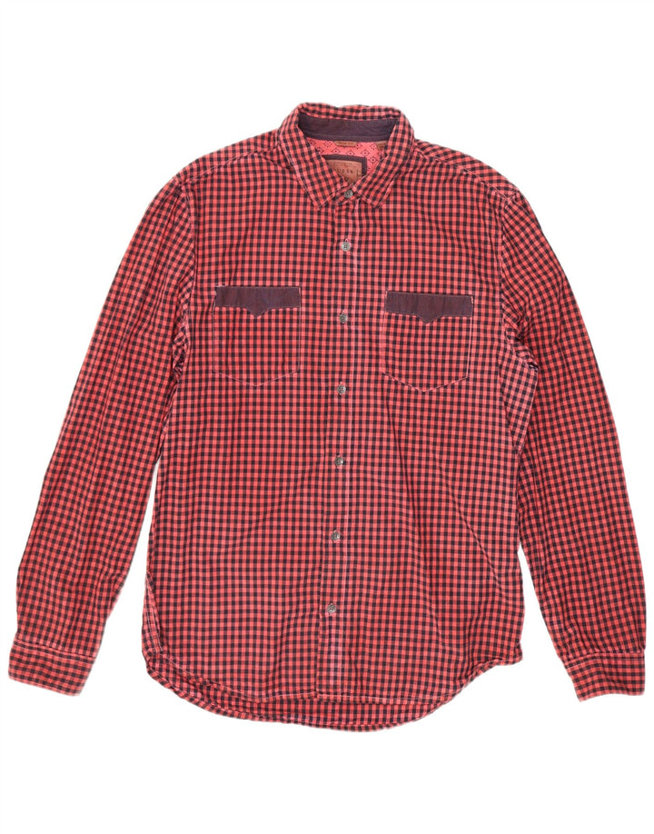 Ανδρικό πουκάμισο Guess Slim Fit Medium Red Gingham Cotton