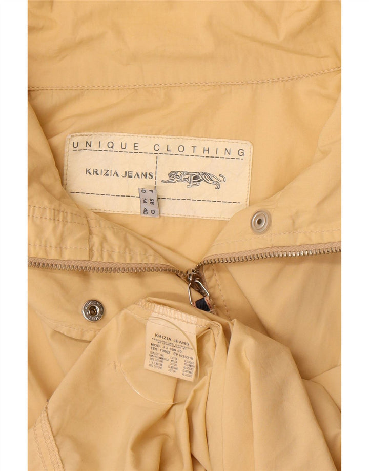 Krizia Jeans Γυναικείο Utility Jacket UK 14 μεγάλο κίτρινο βαμβάκι