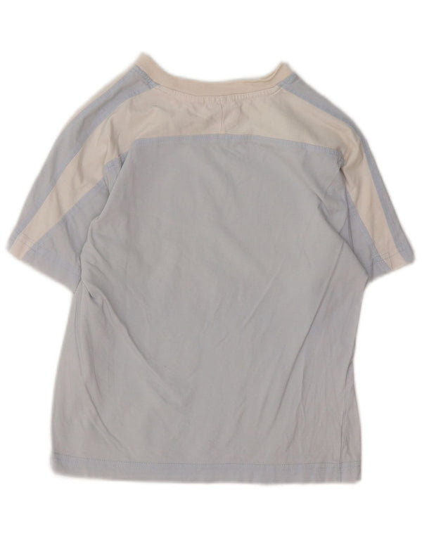 Puma Girls Graphic T-Shirt Top 7-8 Years Blue Colourblock