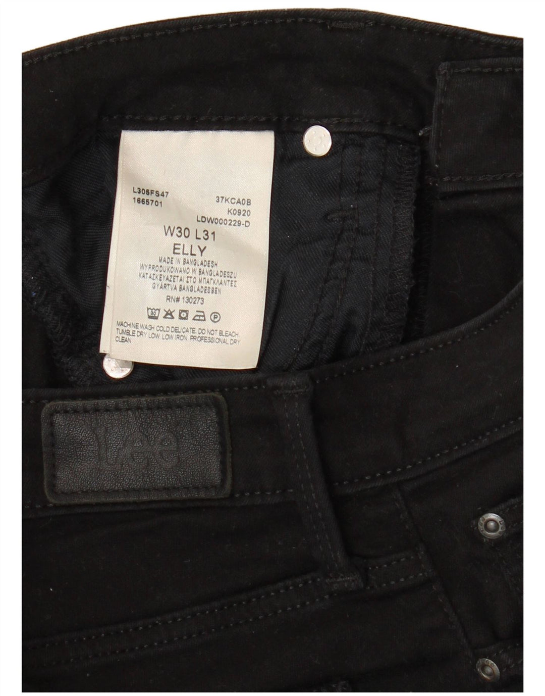 LEE Γυναικείο Elly Slim Jeans W30 L28 Μαύρο βαμβακερό