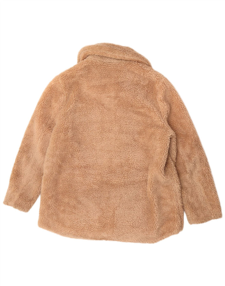 Marks & Spencer Γυναικείο Teddy Bear Fleece Jacket UK 14 Large Beige Polyester