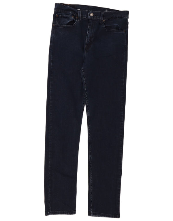 Levi's Mens 502 Tapered Jeans W34 L34 Navy Blue Cotton