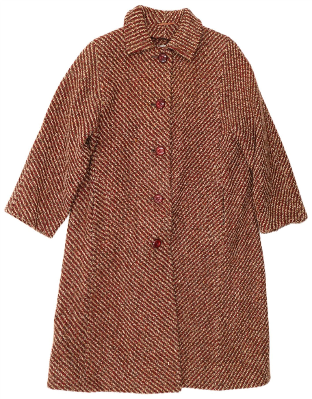 AQUASCUTUM Γυναικείο Πανωφόρι UK 12 Μεσαίο Κόκκινο Μάλλινο Κλασικό