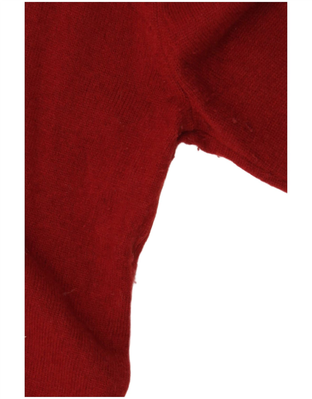 MASSIMO DUTTI Γυναικείο πουλόβερ με V λαιμόκοψη UK 14 μεγάλο κόκκινο μαλλί