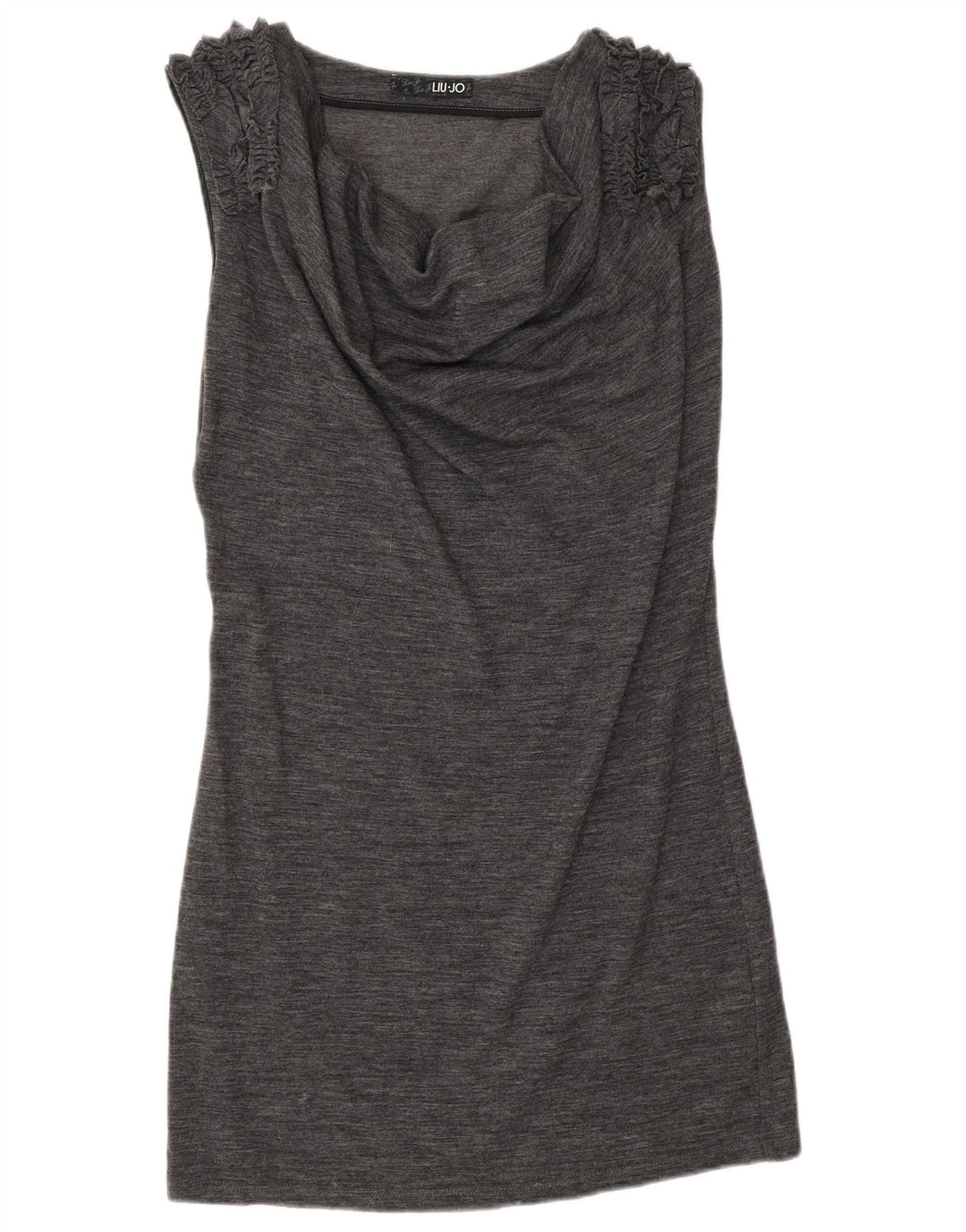 Liu Jo Γυναικείο Αμάνικο Basic Φόρεμα IT 40 Small Grey Wool