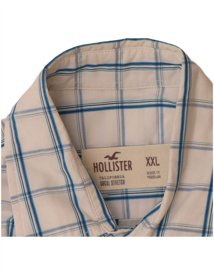 HOLLISTER για αγόρια κοντομάνικο πουκάμισο 15-16 ετών 2XL Λευκό Check