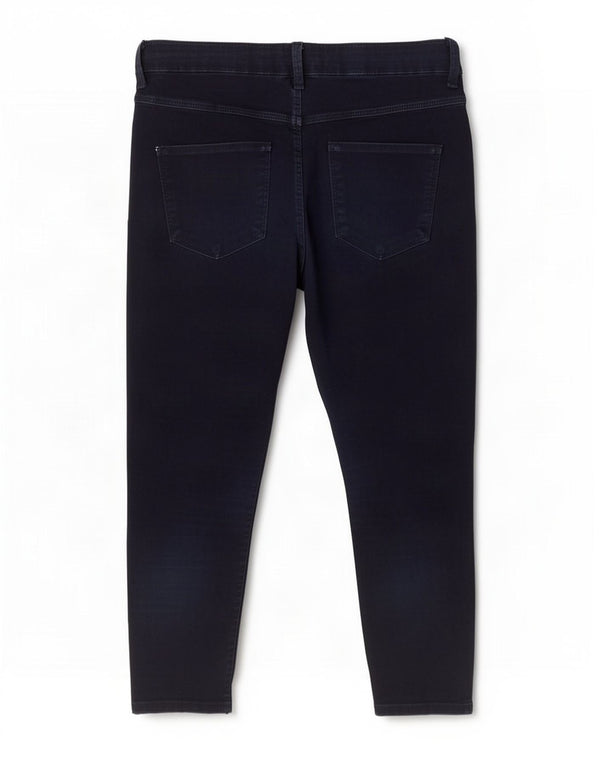 Marks & Spencer Γυναικεία Cropped Jeans UK 12 Medium W30 L22 Navy Blue Cotton