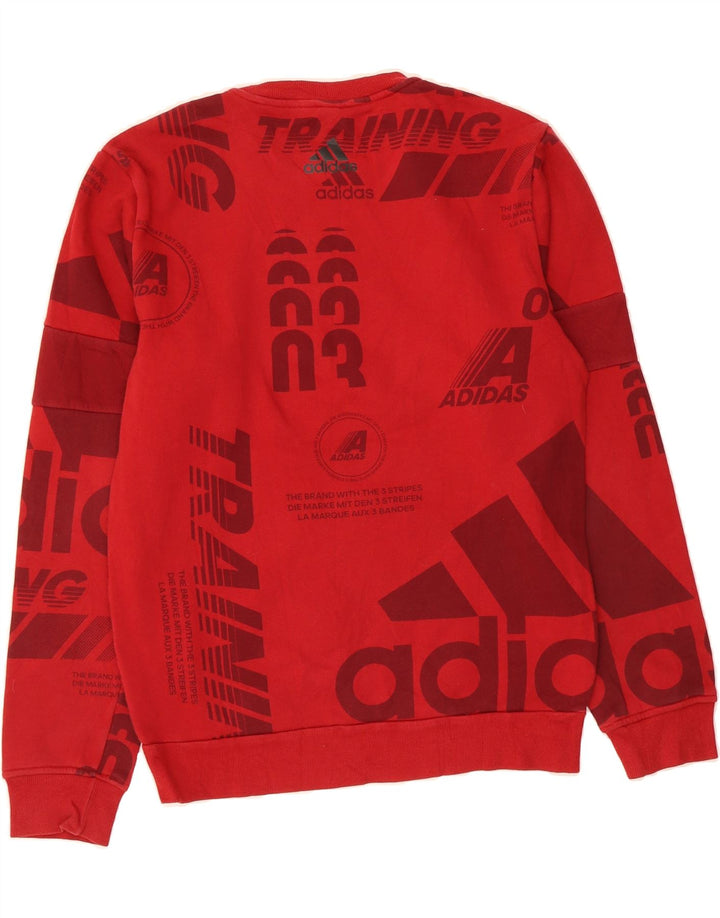 ADIDAS Mens Graphic Sweatshirt Jumper Medium Red Cotton Vintage Adidas and Second-Hand Adidas from Messina Hembry 