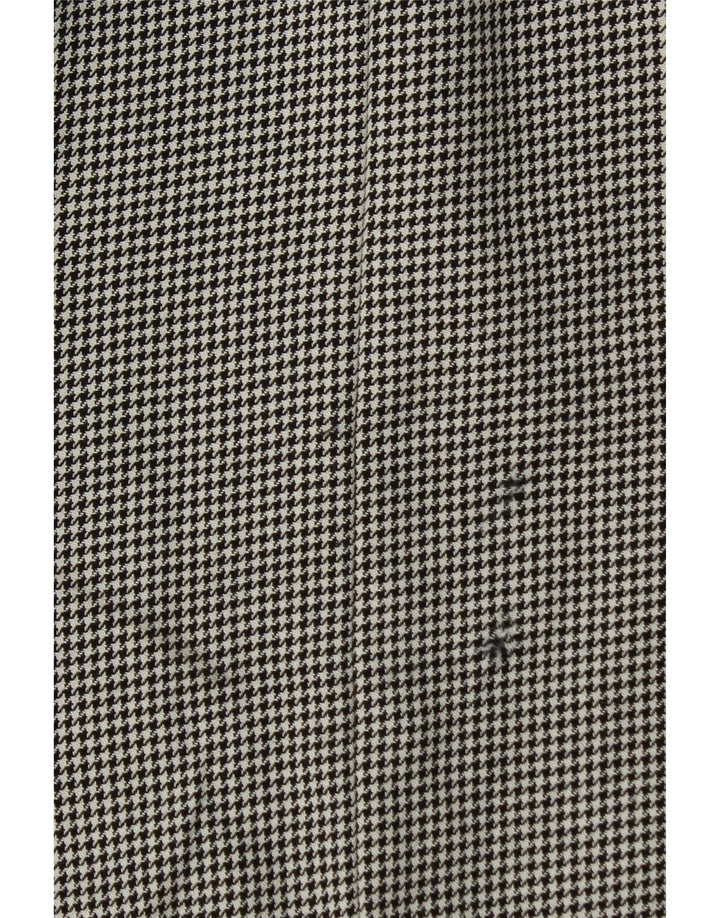 VINTAGE Ανδρικό σακάκι σακάκι με 2 κουμπιά UK 42 XL Μαύρο Houndstooth Νέο μαλλί