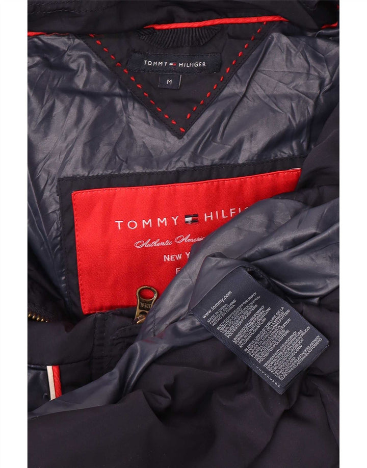 Tommy Hilfiger γυναικείο μπουφάν με κουκούλα UK 12 Medium Navy Blue Polyester
