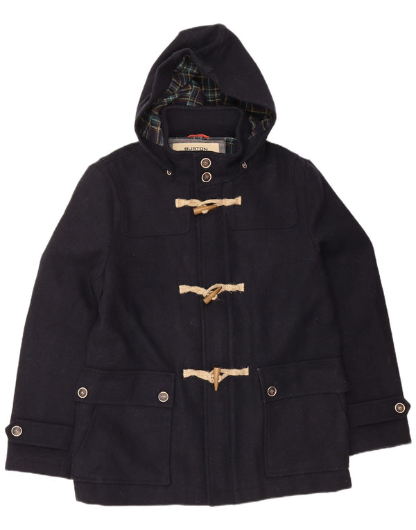 Ανδρικό μπουφάν BURTON με κουκούλα Duffle UK 40 Large Navy Blue Wool