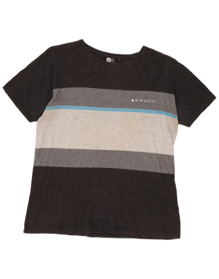 RIP CURL Ανδρικό T-Shirt Standard Fit Top Μικρό γκρι ριγέ