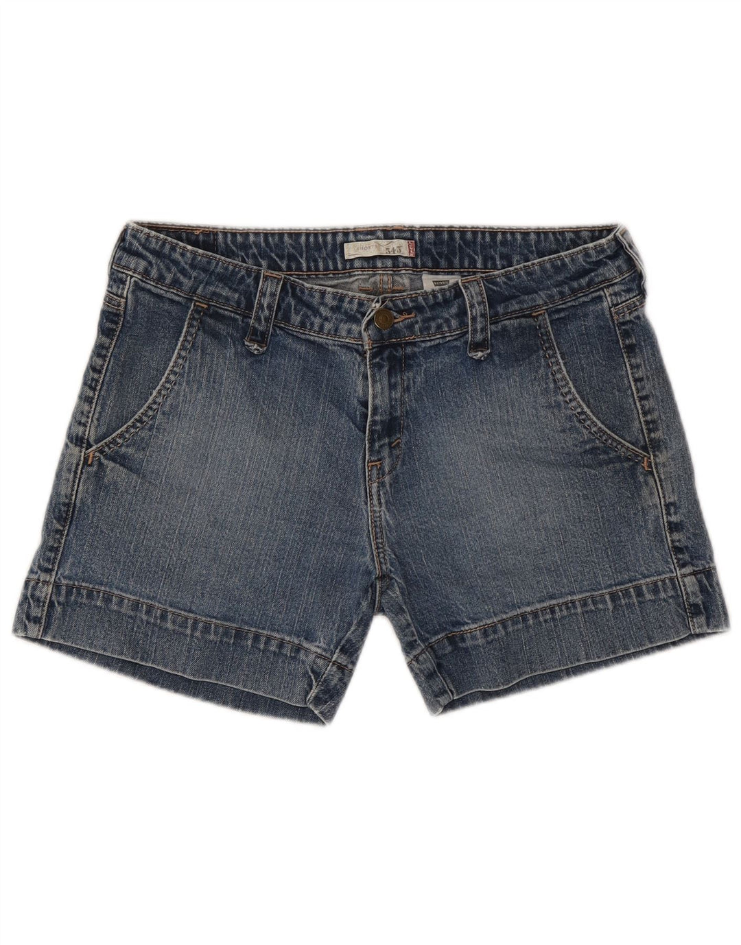 LEVI'S Γυναικείο σορτς 545 τζιν US 10 μεγάλο W32 Μπλε βαμβακερό