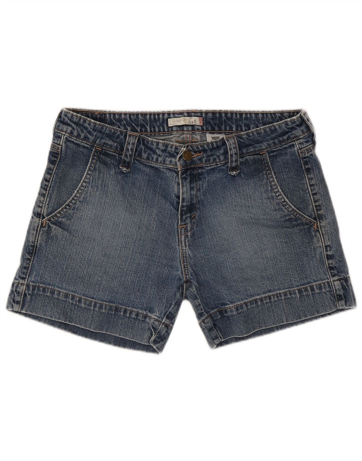LEVI'S Γυναικείο σορτς 545 τζιν US 10 μεγάλο W32 Μπλε βαμβακερό