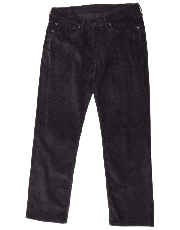 Levi's Mens 514 Straight Corduroy Παντελόνι W34 L30 Navy Blue Cotton