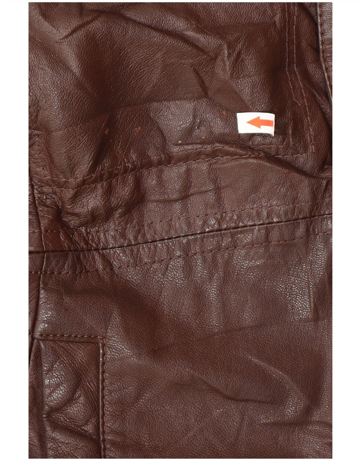 Vintage Ανδρικό Δερμάτινο Μπουφάν IT 52 XL Καφέ