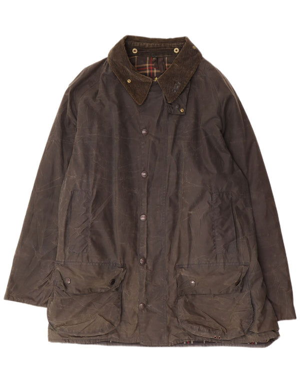 Barbour Ανδρικό μπουφόρ Loose Fit Κερωμένο Βαμβακερό Μπουφάν EU 50 Medium Khaki